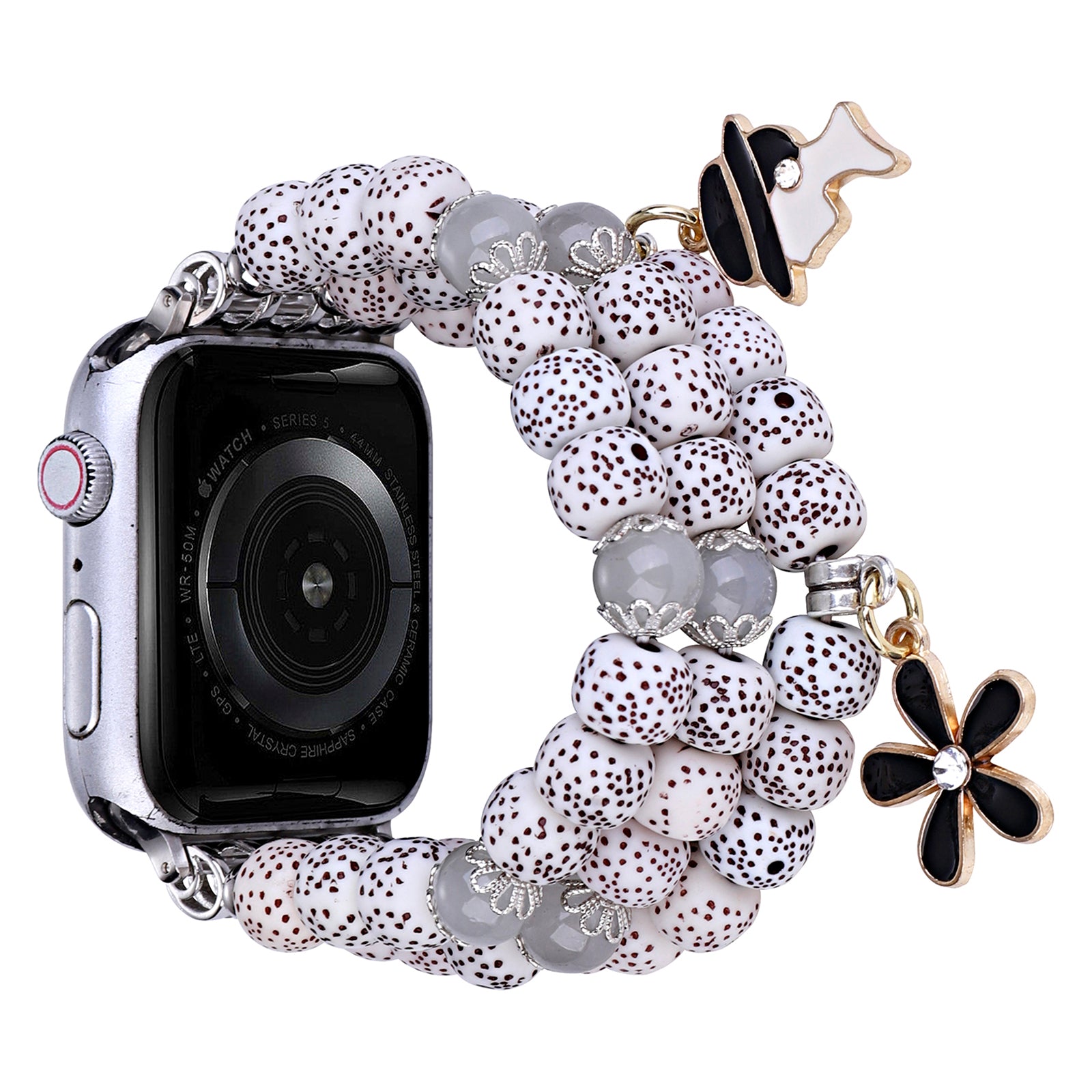 For Apple Watch Series 9 8 7 41mm 6 5 SE SE (2022) SE (2023) 4 40mm 3 2 1 38mm Beaded Watch Band Color Bodhi-shape Bracelet Replacement Strap For Apple Watch Series 9 8 7 41mm 6 5 SE SE (2022) SE (2023) 4 40mm 3 2 1 38mm Beaded Watch Band Color Bodhi-shape Bracelet Replacement Strap